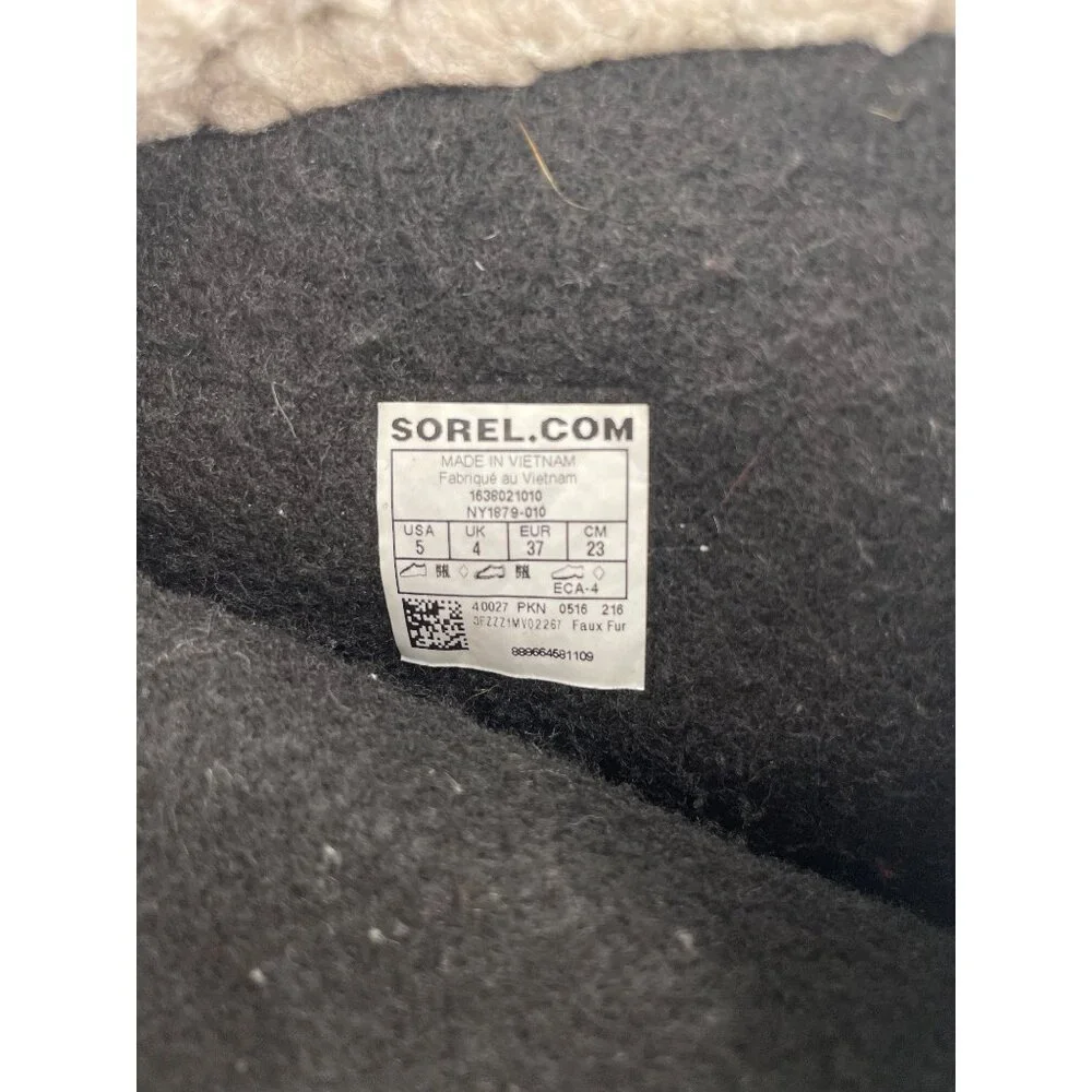 Sorel Yoot Pac Womens Waterproof Winter Snow Boots 5 Faux Fur Insulated Black